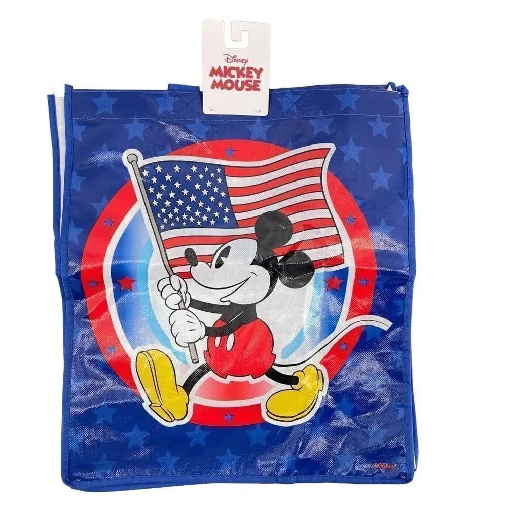 Disney Legacy Freedom Mickey Mouse Red White Blue Double Handle Reusable Tote